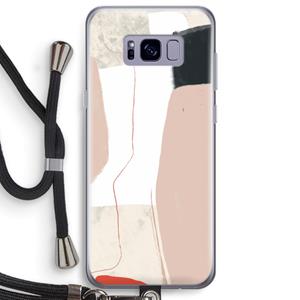 CaseCompany Lava: Samsung Galaxy S8 Plus Transparant Hoesje met koord