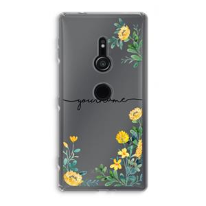 CaseCompany Gele bloemen: Sony Xperia XZ2 Transparant Hoesje