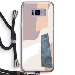 CaseCompany Luca: Samsung Galaxy S8 Plus Transparant Hoesje met koord