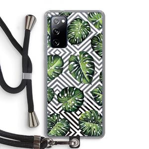 CaseCompany Geometrische jungle: Samsung Galaxy S20 FE / S20 FE 5G Transparant Hoesje met koord