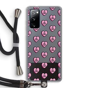 CaseCompany GIRL POWER: Samsung Galaxy S20 FE / S20 FE 5G Transparant Hoesje met koord