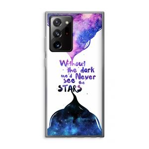CaseCompany Stars quote: Samsung Galaxy Note 20 Ultra / Note 20 Ultra 5G Transparant Hoesje