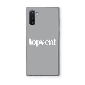 CaseCompany Topvent Grijs Wit: Samsung Galaxy Note 10 Transparant Hoesje