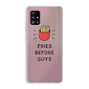 CaseCompany Fries before guys: Samsung Galaxy A51 5G Transparant Hoesje