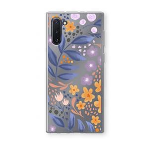 CaseCompany Flowers with blue leaves: Samsung Galaxy Note 10 Transparant Hoesje