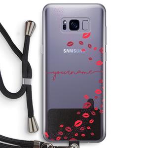 CaseCompany Kusjes: Samsung Galaxy S8 Transparant Hoesje met koord