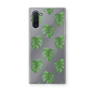 CaseCompany Monstera leaves: Samsung Galaxy Note 10 Transparant Hoesje