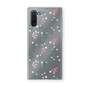 CaseCompany Small white flowers: Samsung Galaxy Note 10 Transparant Hoesje