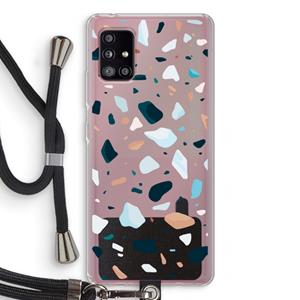 CaseCompany Terrazzo N°13: Samsung Galaxy A51 5G Transparant Hoesje met koord