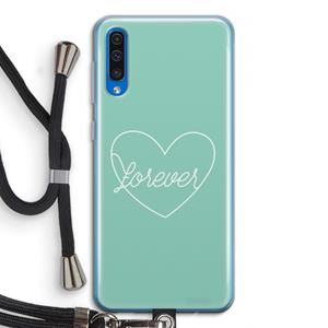 CaseCompany Forever heart pastel: Samsung Galaxy A50 Transparant Hoesje met koord