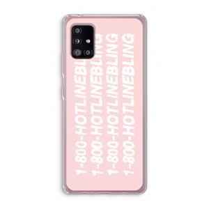 CaseCompany Hotline bling pink: Samsung Galaxy A51 5G Transparant Hoesje