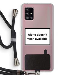 CaseCompany Alone: Samsung Galaxy A51 5G Transparant Hoesje met koord