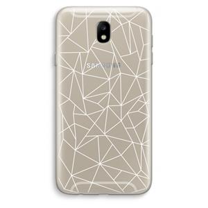 CaseCompany Geometrische lijnen wit: Samsung Galaxy J7 (2017) Transparant Hoesje