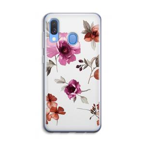 CaseCompany Geschilderde bloemen: Samsung Galaxy A40 Transparant Hoesje