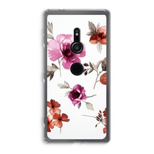 CaseCompany Geschilderde bloemen: Sony Xperia XZ2 Transparant Hoesje
