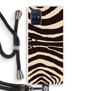 CaseCompany Arizona Zebra: Samsung Galaxy A71 Transparant Hoesje met koord