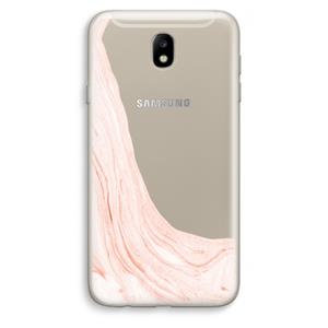 CaseCompany Peach bath: Samsung Galaxy J7 (2017) Transparant Hoesje