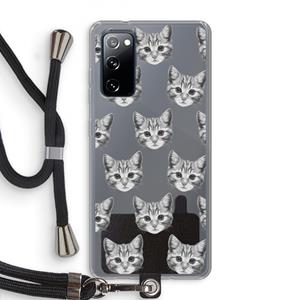 CaseCompany Kitten: Samsung Galaxy S20 FE / S20 FE 5G Transparant Hoesje met koord