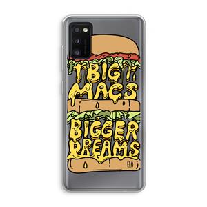 CaseCompany Big Macs Bigger Dreams: Samsung Galaxy A41 Transparant Hoesje