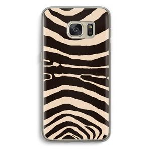 CaseCompany Arizona Zebra: Samsung Galaxy S7 Transparant Hoesje