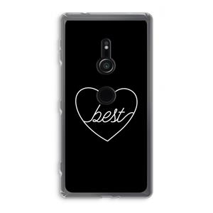 CaseCompany Best heart black: Sony Xperia XZ2 Transparant Hoesje