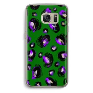 CaseCompany Green Cheetah: Samsung Galaxy S7 Transparant Hoesje