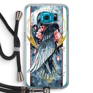 CaseCompany Golden Raven: Samsung Galaxy S6 Transparant Hoesje met koord