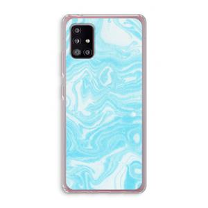 CaseCompany Waterverf blauw: Samsung Galaxy A51 5G Transparant Hoesje