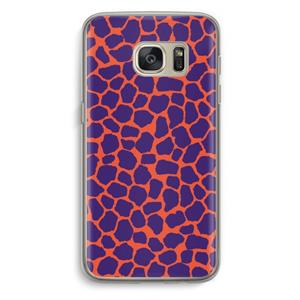 CaseCompany Purple Giraffe: Samsung Galaxy S7 Transparant Hoesje
