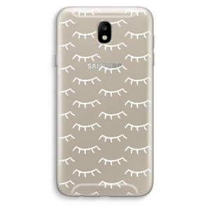 CaseCompany Wimpers: Samsung Galaxy J7 (2017) Transparant Hoesje