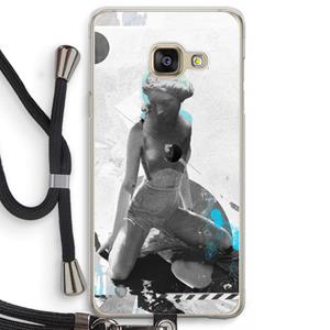 CaseCompany I will not feel a thing: Samsung Galaxy A3 (2016) Transparant Hoesje met koord
