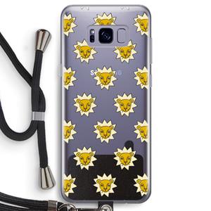 CaseCompany Leeuwenkoppen: Samsung Galaxy S8 Transparant Hoesje met koord