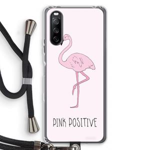 CaseCompany Pink positive: Sony Sony Xperia 10 III Transparant Hoesje met koord