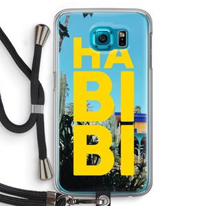 CaseCompany Habibi Majorelle : Samsung Galaxy S6 Transparant Hoesje met koord