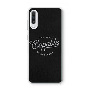 CaseCompany Capable: Samsung Galaxy A70 Transparant Hoesje