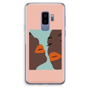 CaseCompany Orange lips: Samsung Galaxy S9 Plus Transparant Hoesje