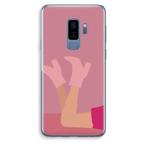CaseCompany Pink boots: Samsung Galaxy S9 Plus Transparant Hoesje
