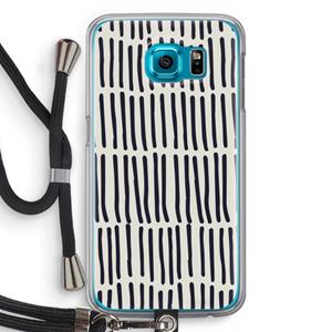 CaseCompany Moroccan stripes: Samsung Galaxy S6 Transparant Hoesje met koord