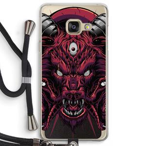 CaseCompany Hell Hound and Serpents: Samsung Galaxy A3 (2016) Transparant Hoesje met koord