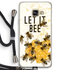 CaseCompany Let it bee: Samsung Galaxy A3 (2016) Transparant Hoesje met koord