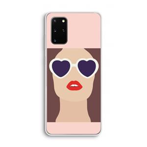 CaseCompany Red lips: Samsung Galaxy S20 Plus Transparant Hoesje