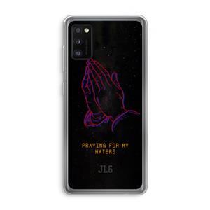 CaseCompany Praying For My Haters: Samsung Galaxy A41 Transparant Hoesje