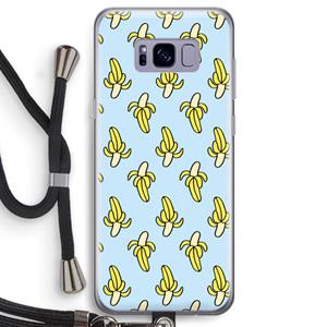 CaseCompany Bananas: Samsung Galaxy S8 Transparant Hoesje met koord