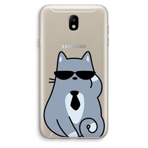 CaseCompany Cool cat: Samsung Galaxy J7 (2017) Transparant Hoesje