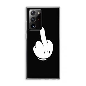 CaseCompany Middle finger black: Samsung Galaxy Note 20 Ultra / Note 20 Ultra 5G Transparant Hoesje