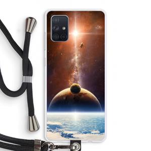 CaseCompany Omicron 2019: Samsung Galaxy A71 Transparant Hoesje met koord