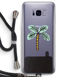 CaseCompany Palmboom: Samsung Galaxy S8 Transparant Hoesje met koord
