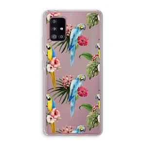 CaseCompany Kleurrijke papegaaien: Samsung Galaxy A51 5G Transparant Hoesje