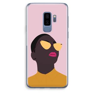 CaseCompany Yellow glasses: Samsung Galaxy S9 Plus Transparant Hoesje
