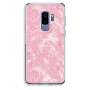 CaseCompany Abstract Painting Pink: Samsung Galaxy S9 Plus Transparant Hoesje